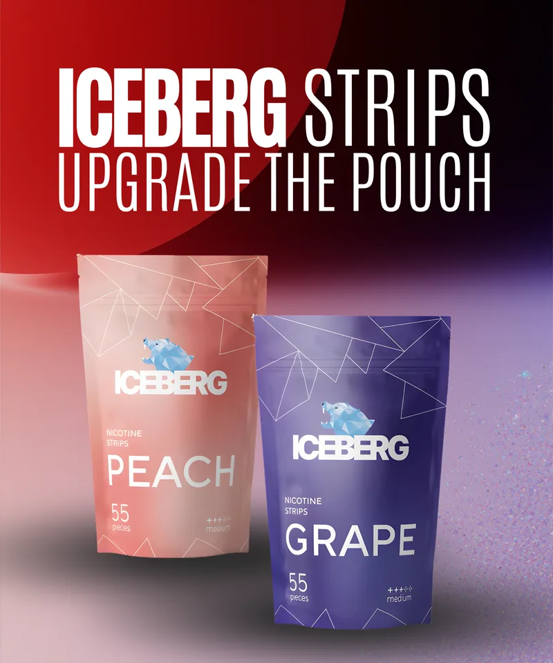 Iceberg Peach and Grape nicotine strips